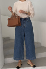 Back Seam Crop Denim