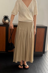Architectural Stitched Pleat Skirt
