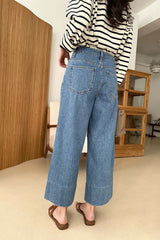 Wide Hem Stitch Jeans
