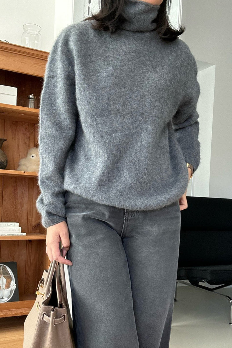 Whole Garment Turtleneck Sweater