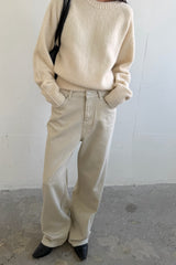 Warm Light Beige Denim