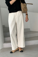 Row Banding Cream Pants
