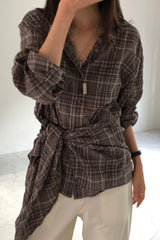Plaid Wrap Shirt