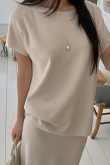 Boatneck Skirt Set
