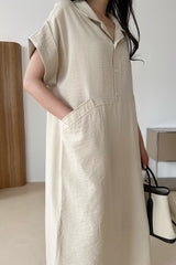 Side Pocket Shirt Dress