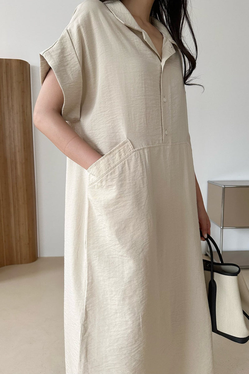 Side Pocket Shirt Dress
