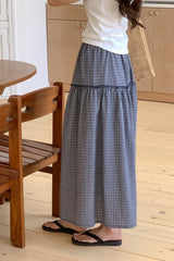 Two-Tier Check Maxi