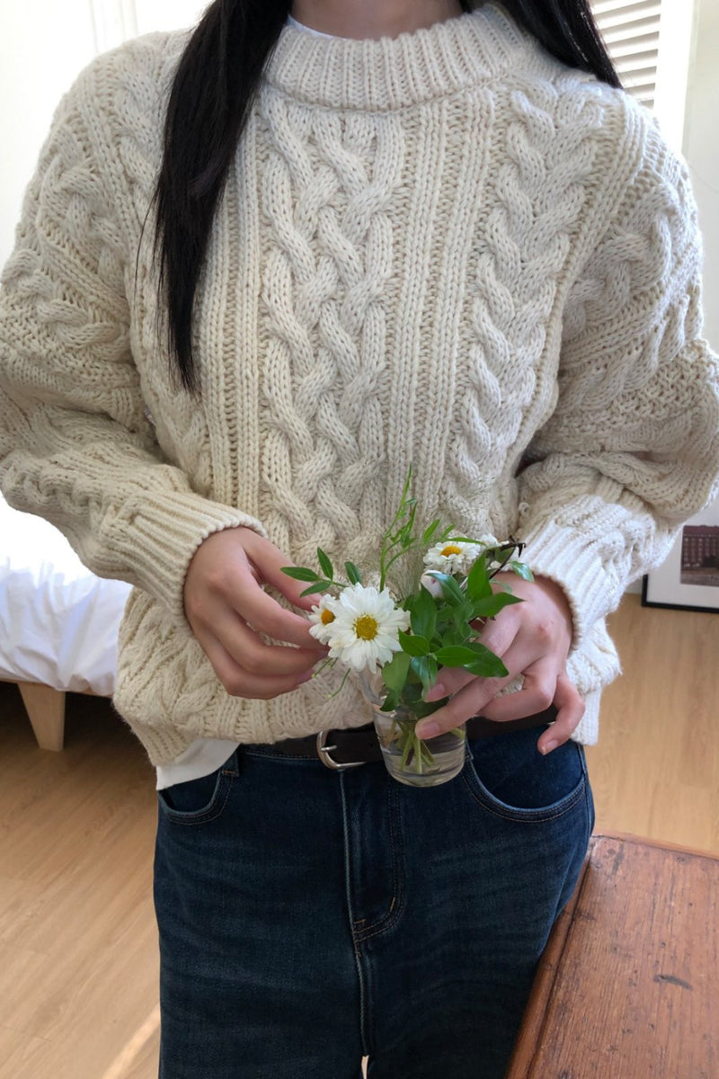 Classic Chunky Cable Sweater