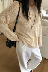 Pale Boatneck Knit