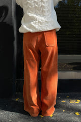 Loose Corduroy Banded Pants
