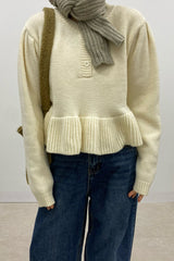 Peplum Knit Pullover