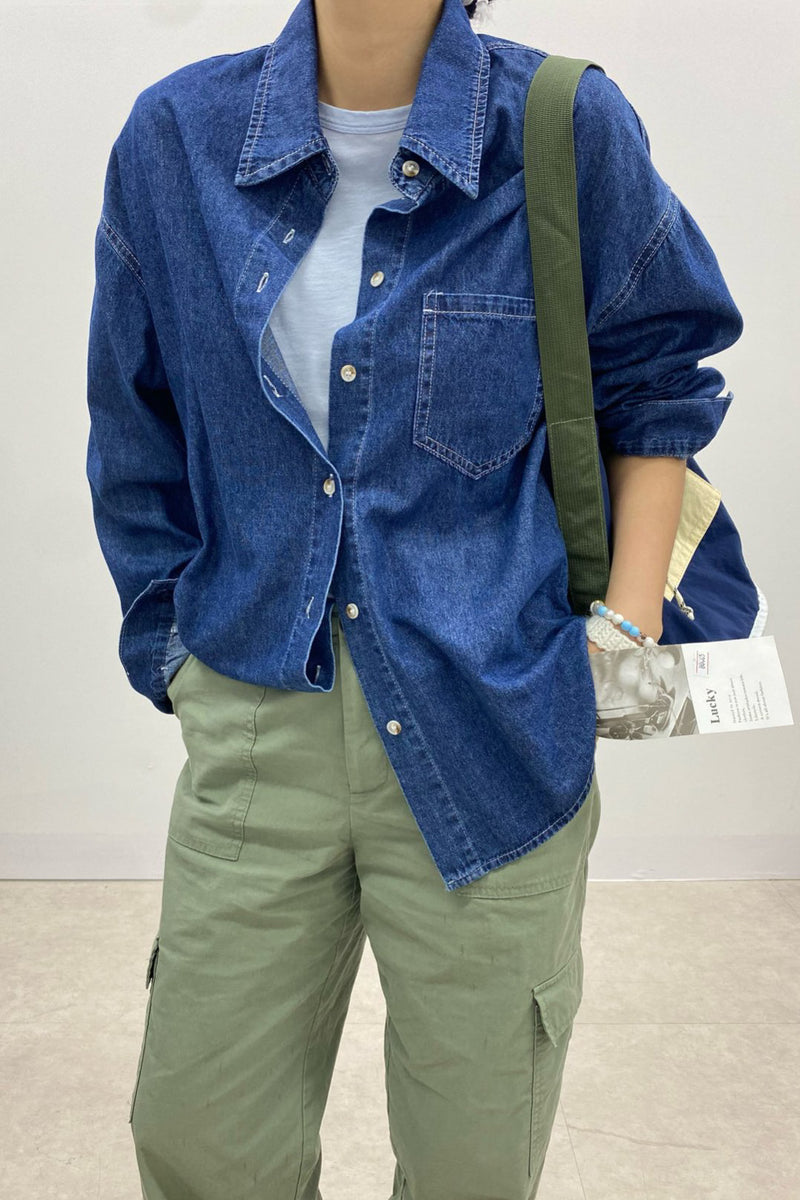 Denim Overfit Shirt