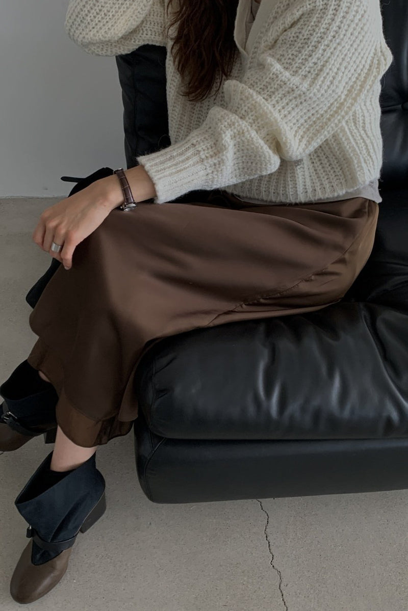 Layered Satin Skirt