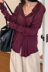 Loose Knit Collar Cardigan