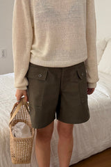 Herringbone Utility Shorts
