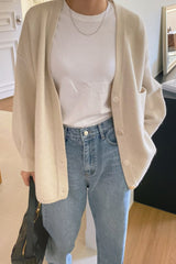 One Pocket Wool Cardigan