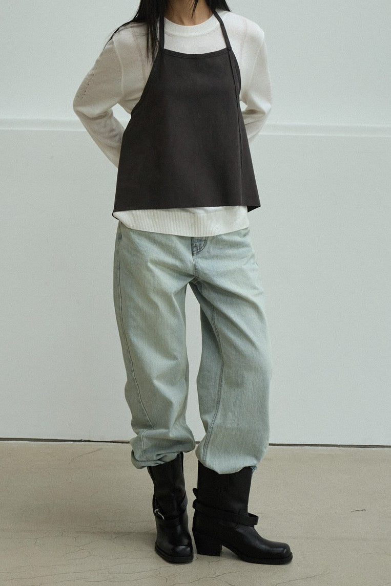 Apron Suede Top