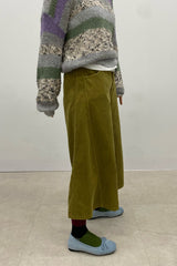 Crop Corduroy Banded Pants