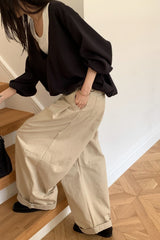 Deep U Neck Blouse