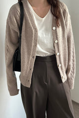 Cable Mohair Cardigan