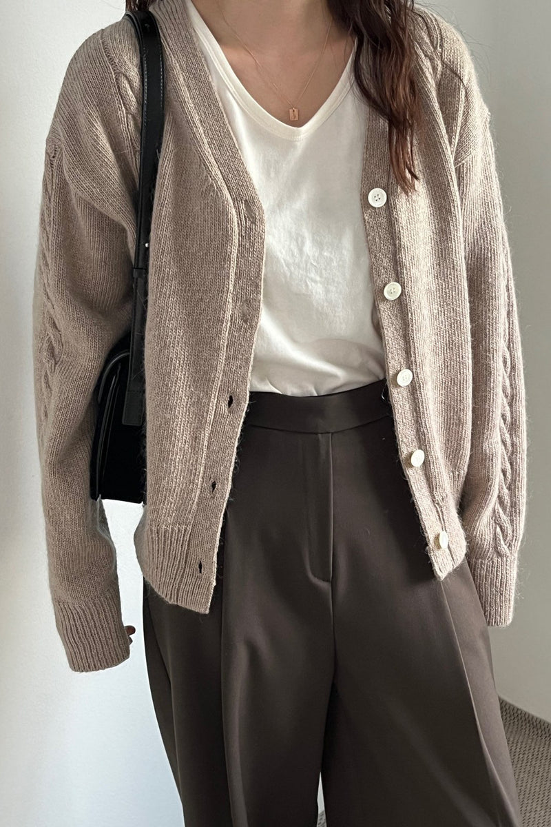 Cable Mohair Cardigan