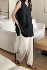 Minimal V-Neck A-Line Tunic
