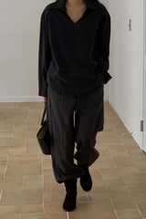 Collared Cupro Blouse