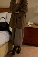 Fine Wool Open Knit Cardigan