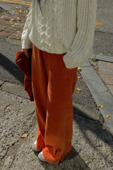 Loose Corduroy Banded Pants