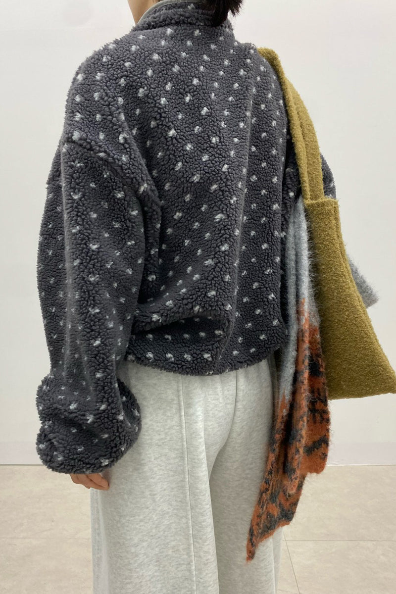 Dumble Dot Fleece Half-Snap Top