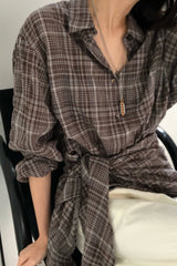 Plaid Wrap Shirt
