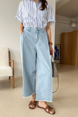 Light Pintuck Denim Pants
