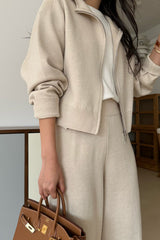 Luxe Knit Zip Hoodie