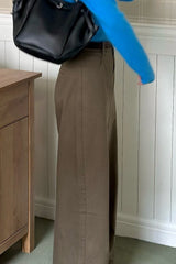 Classic Belted Wide Pants (Belt included)