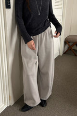 Comma Banding Pants in Beige, women's banded wide leg pants