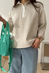 Contrast Collar Sweatshirt