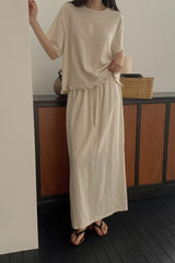 Linen Frill Hem Set