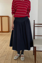 Yoke Shirring Skirt