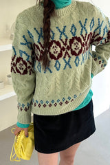 Jacquard Wool Sweater