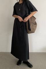 Strap Waist Rib Dress