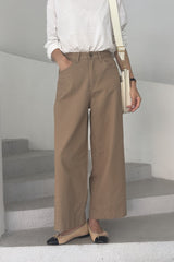 Loose Beige Cargo Pants