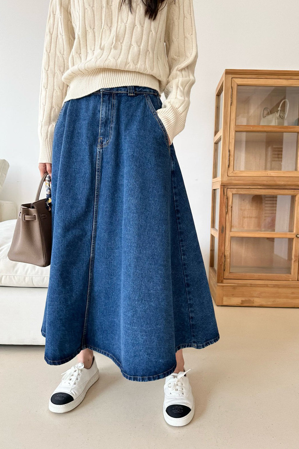 ★E.B.M★ Flare denim skirt EMP1DSK030 1_4_db202dee-e344-4b79-8f80-