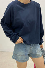 Casual Raglan Crop Tee