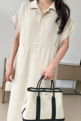 Side Pocket Shirt Dress