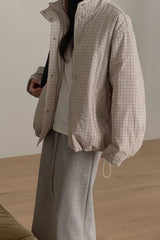 Plaid Bonded Blouson