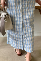Crinkle Gingham Skirt