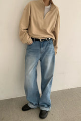 Terry Half Zip Pullover