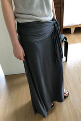 Waist Tie Jersey Skirt