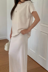Boatneck Skirt Set