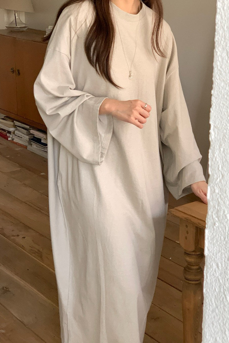 boxy maxi dress Women's Spring Button Down Linen Cotton Shirt Dress Summer Flowy Side Slit Maxi Shift Dress